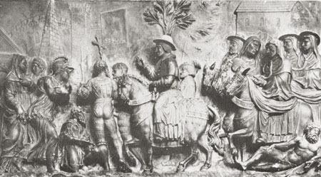 De intocht van Adrianus VI in Rome. De intocht van Adrianus VI in Rome.