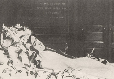 El lecho de muerte de Santa Teresa El lecho de muerte de Santa Teresa