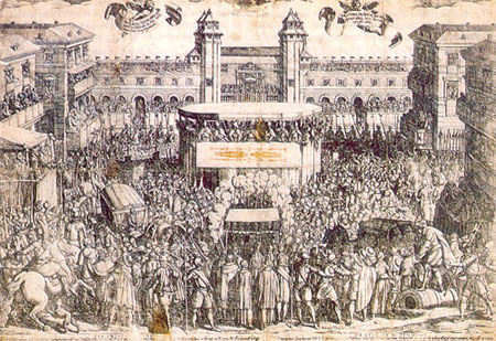 Ostension du Saint Suaire, le 4 mai 1613, à Turin Ostension du Saint Suaire, le 4 mai 1613, à Turin