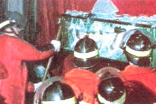 The Holy Shroud saved from the flames