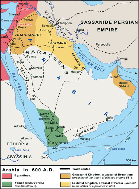 Arabia in 600 A.D.