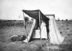 Father de Foucauld in his tent chapel.