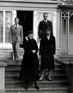 Living as refugees in Quebec during the war.