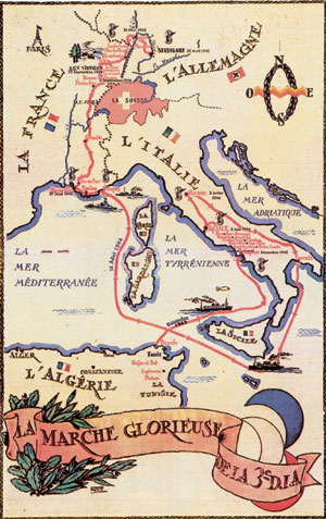 The itinerary of the glorious 3rd Algerian Infantry Division